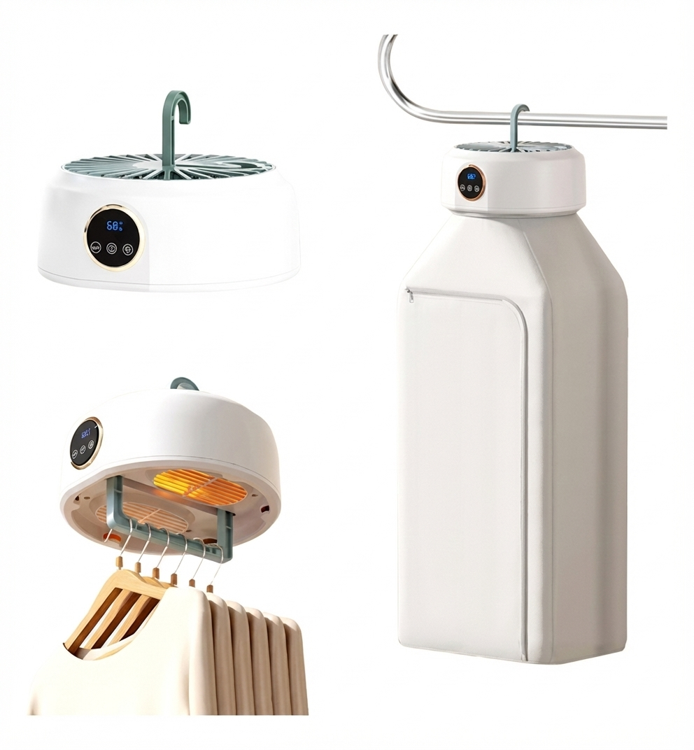 Secadora Portátil con Luz UV - Secado Rápido, Silencioso y Plegable